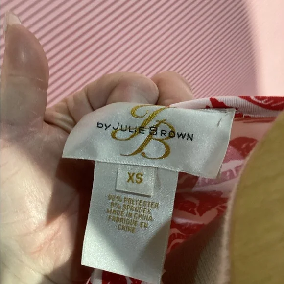 Rare vintageLIP WRAP DRESS BY JULIE BROWN - Picture 3 of 3